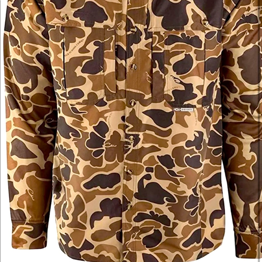 Drake old school long sleeve collard weatherproof shirt